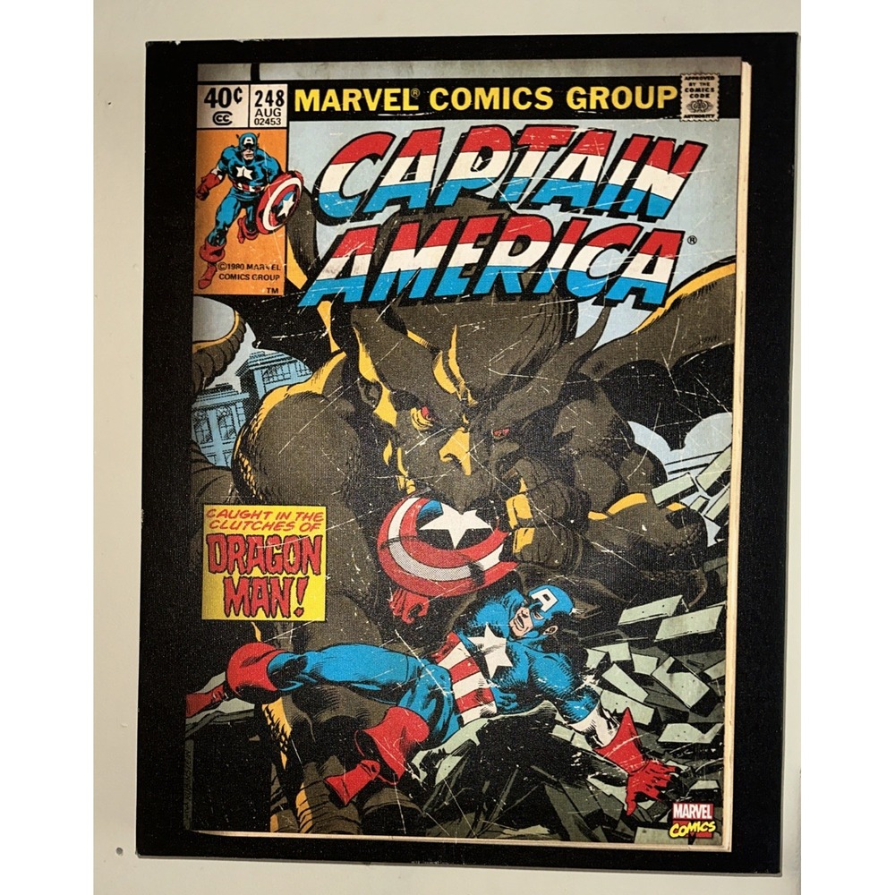 Marvel Comics Group Captain America Canvas Wall Art 18" x 14" Dragon Man